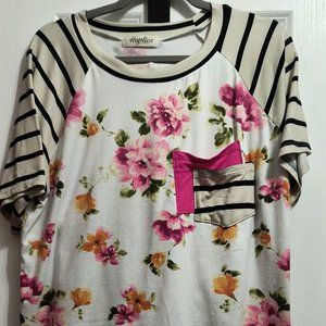 Floral striped shirt